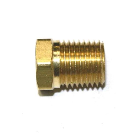 INTERSTATE PNEUMATICS 1/4 Inch NPT Male x 1/8 Inch NPT Female Brass Hex Bushing Reducer FB402